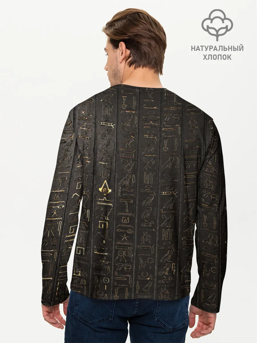 Мужской лонгслив базовый / Egypt Hieroglyphs