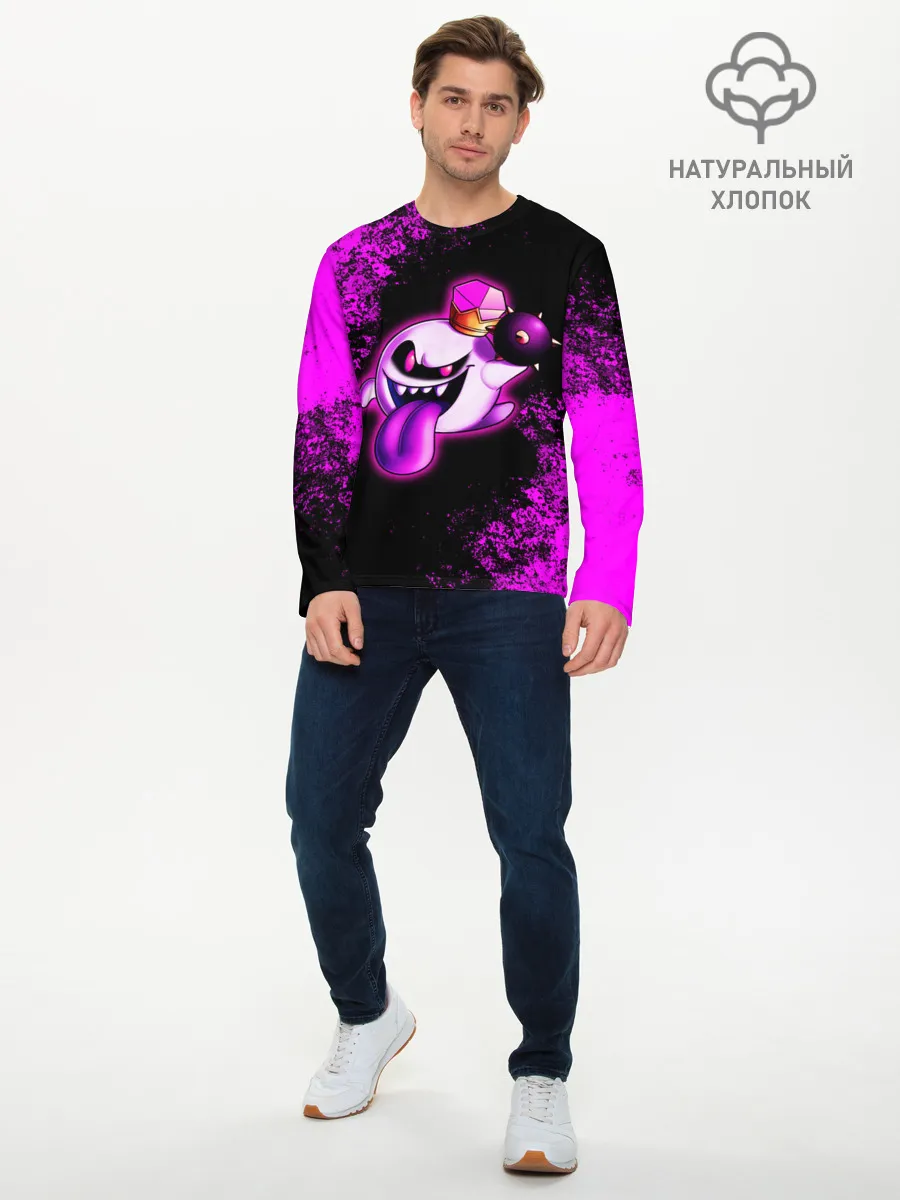 Мужской лонгслив базовый / Luigis Mansion