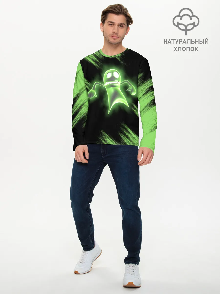 Мужской лонгслив базовый / Luigis Mansion