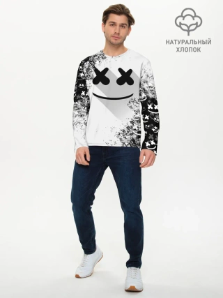 Мужской лонгслив базовый / Marshmello