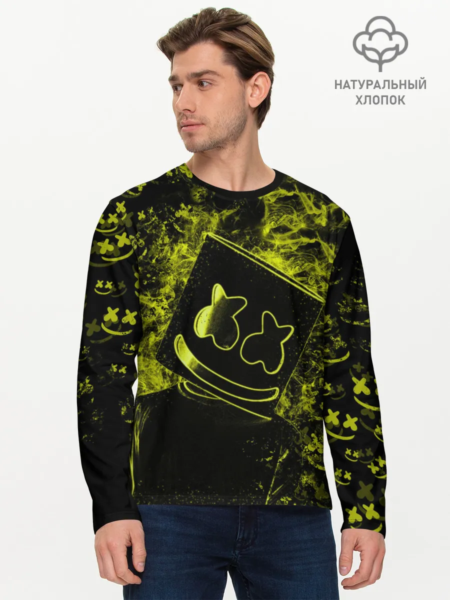Мужской лонгслив базовый / Marshmello