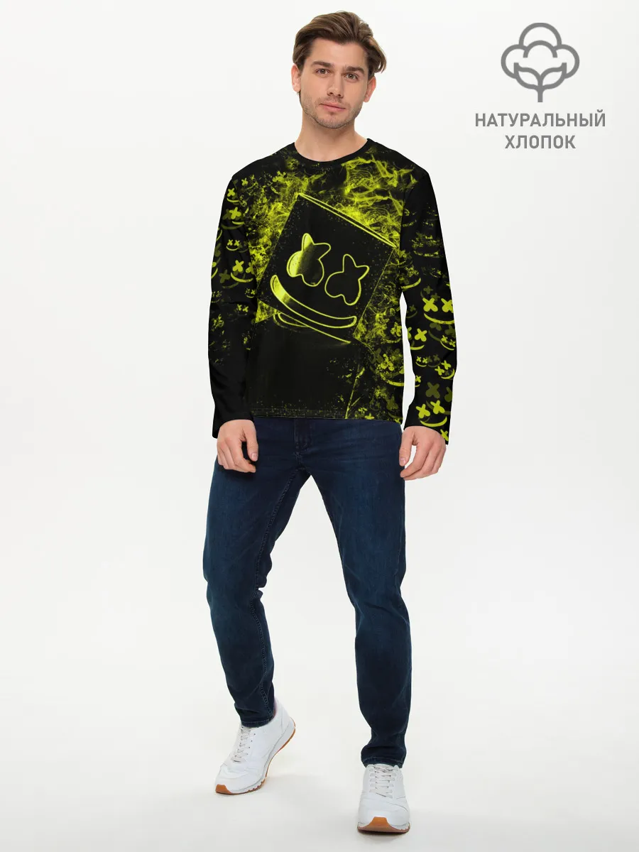 Мужской лонгслив базовый / Marshmello