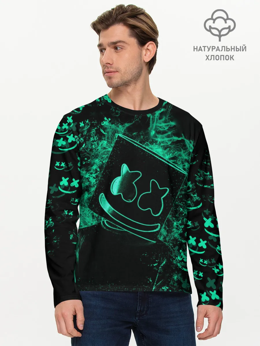 Мужской лонгслив базовый / Marshmello