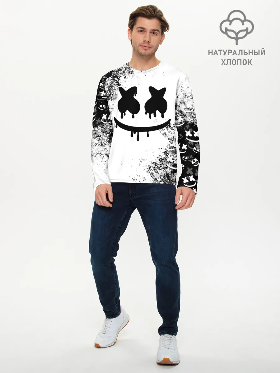Мужской лонгслив базовый / Marshmello