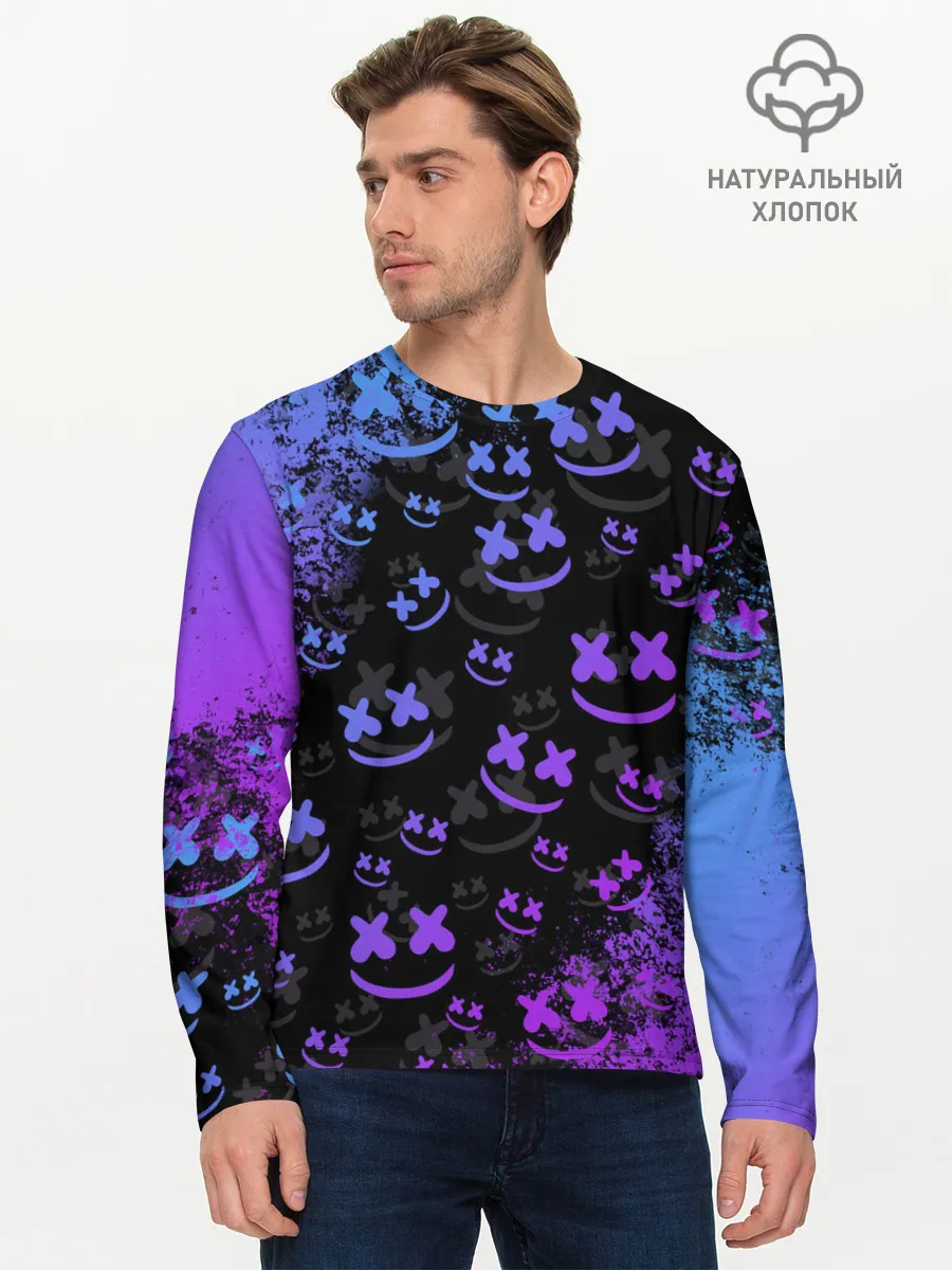Мужской лонгслив базовый / Marshmello