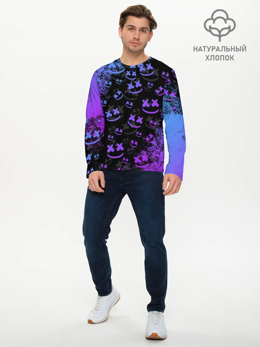 Мужской лонгслив базовый / Marshmello