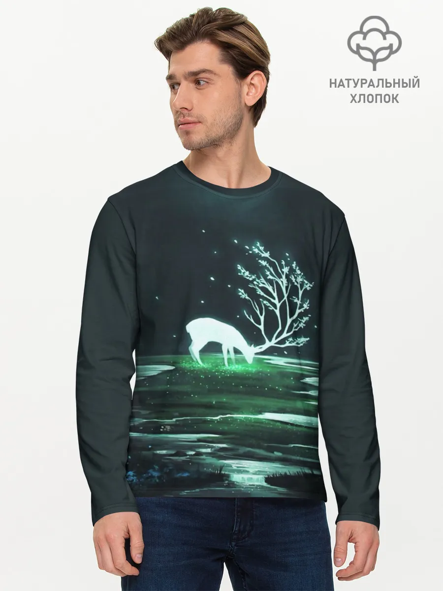 Мужской лонгслив базовый / ОЛЕНЬ