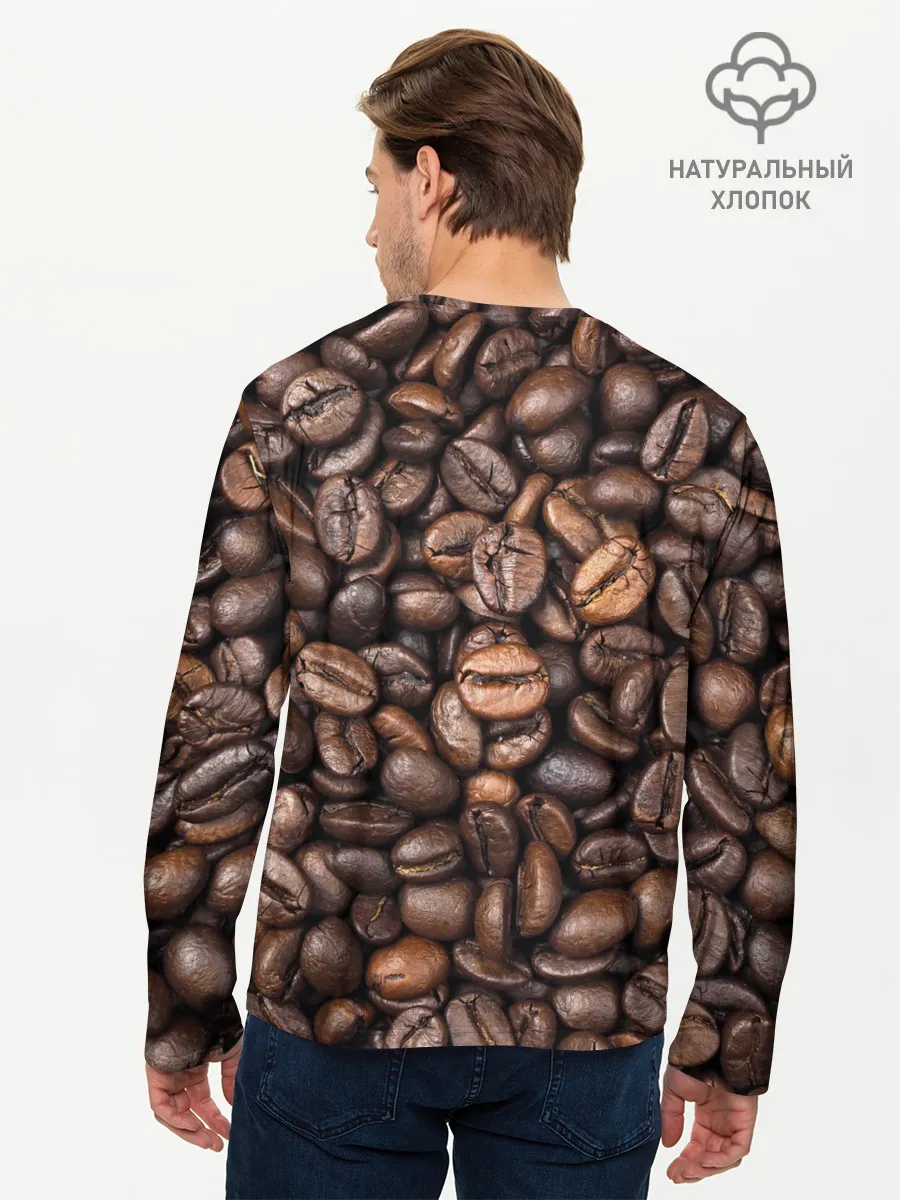 Мужской лонгслив базовый / Coffee