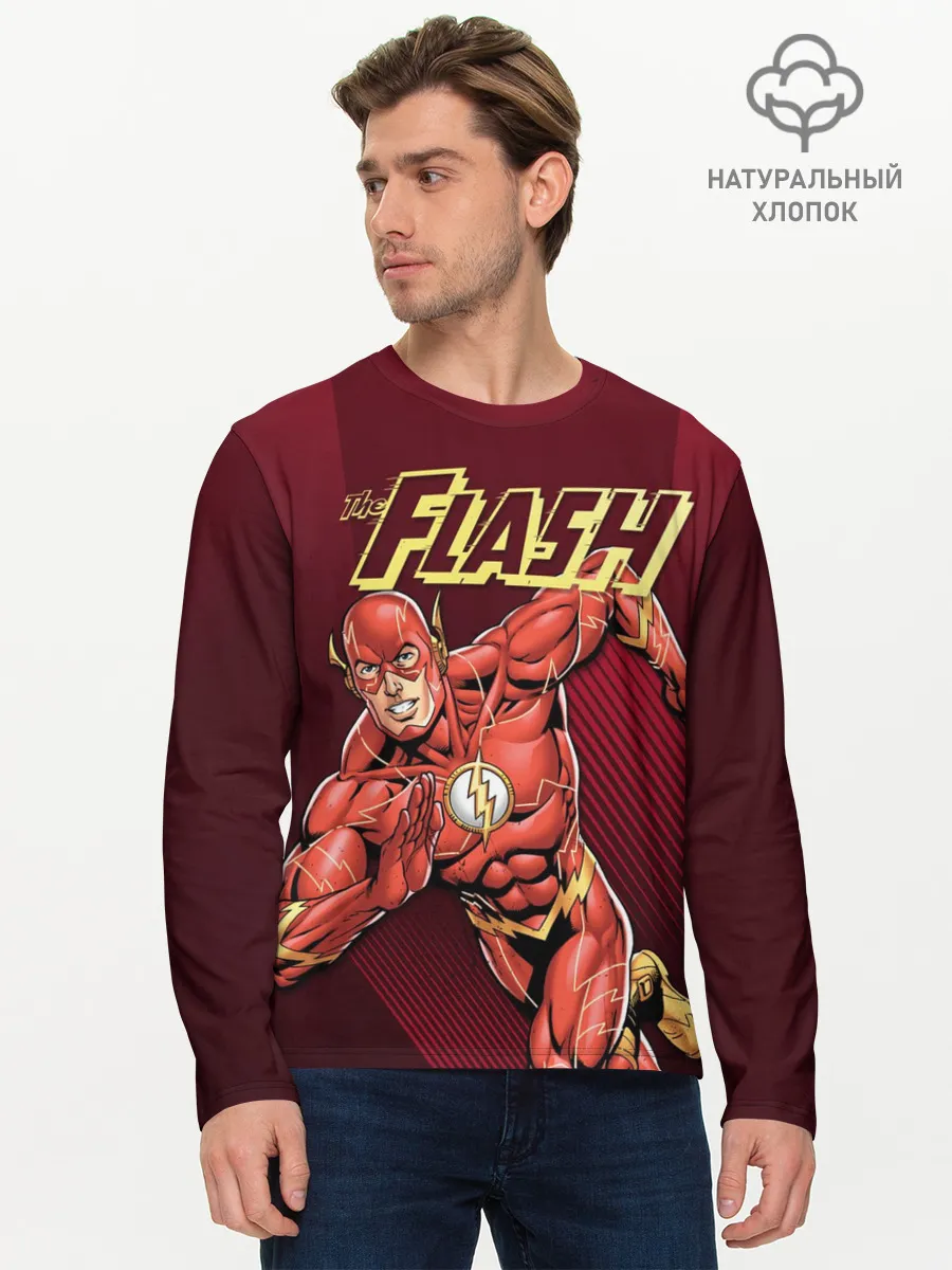 Мужской лонгслив базовый / The Flash