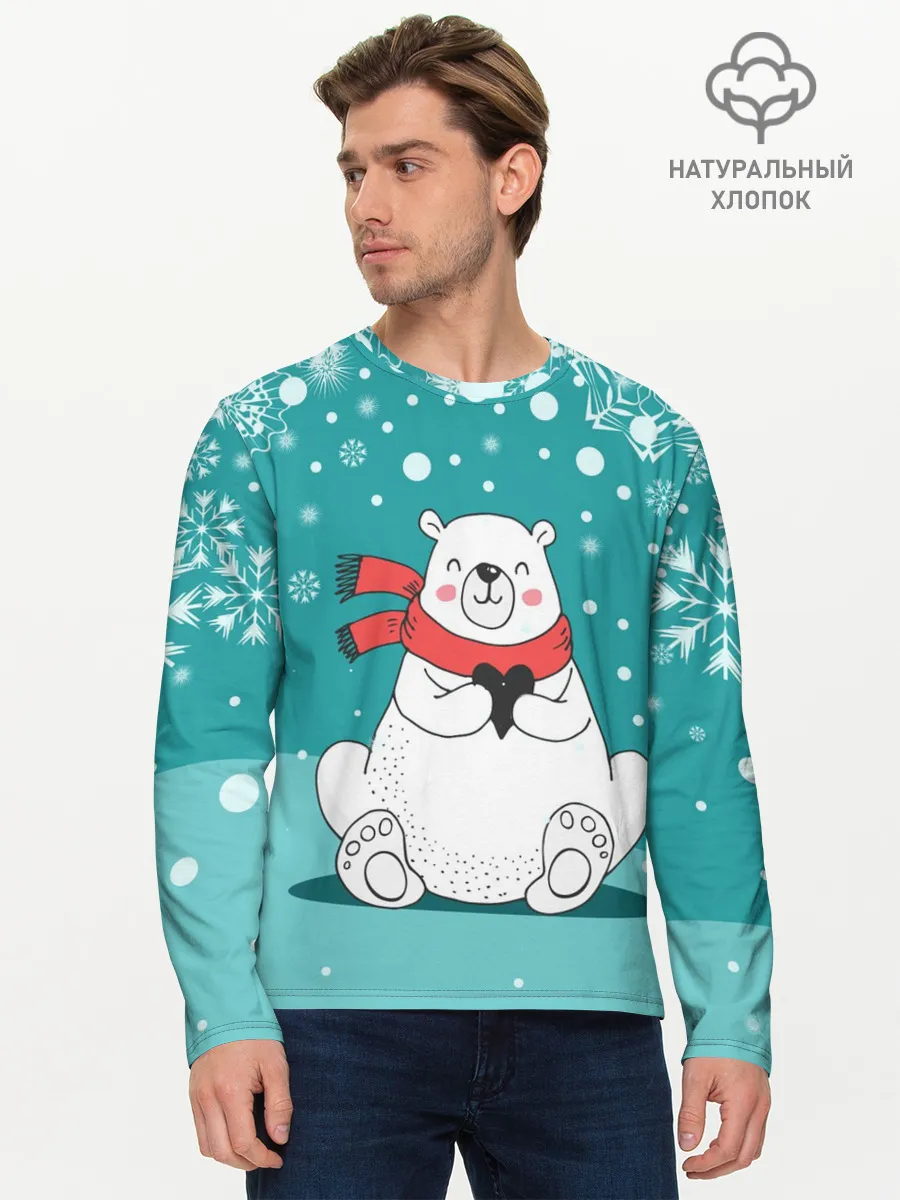 Мужской лонгслив базовый / North bear