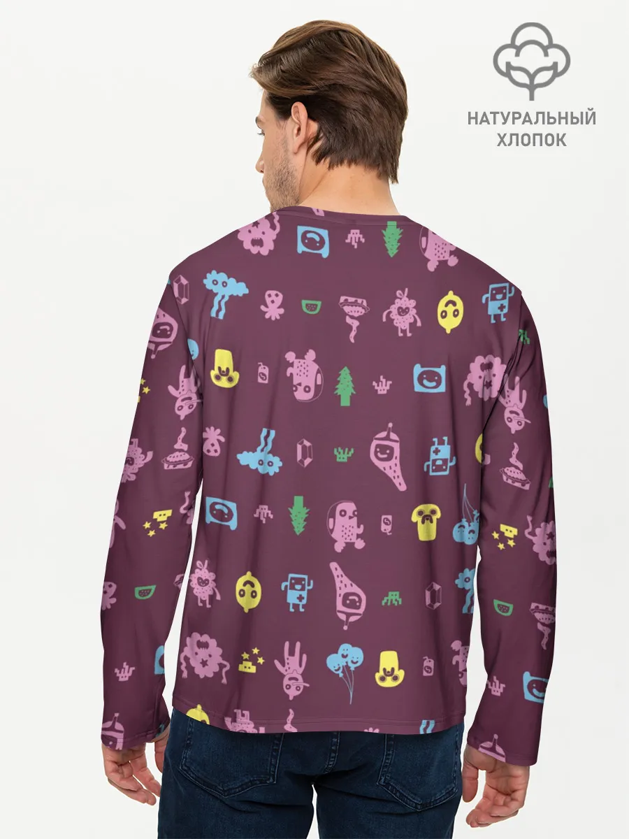 Мужской лонгслив базовый / Время приключений Лимонохват