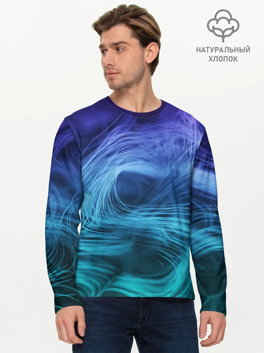 Мужской лонгслив базовый / Линии материи