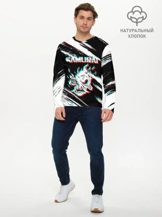 Мужской лонгслив базовый / Samurai | Glitch.