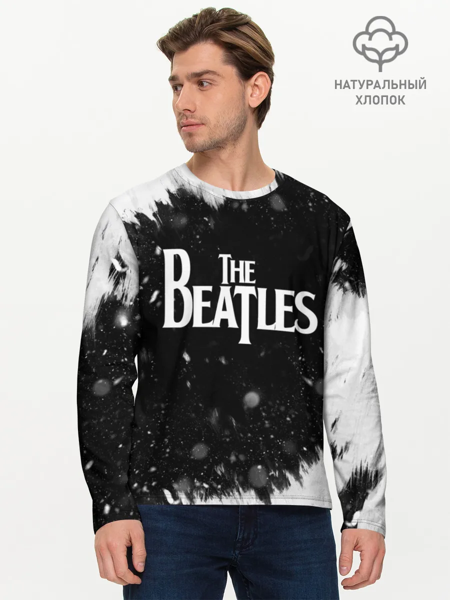 Мужской лонгслив базовый / The Beatles BW