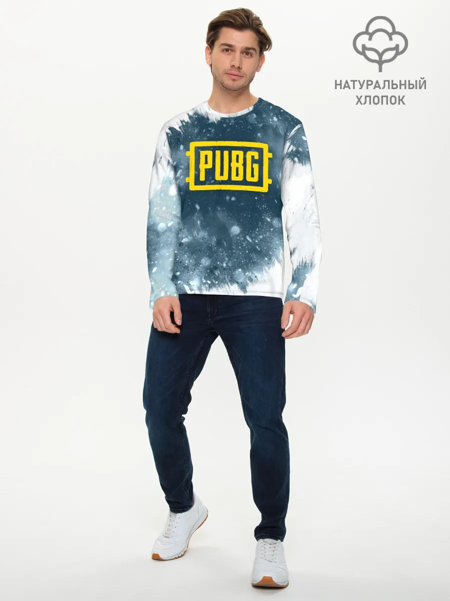 Мужской лонгслив базовый / PUBG BW