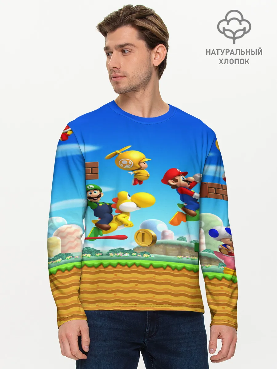 Мужской лонгслив базовый / Марио