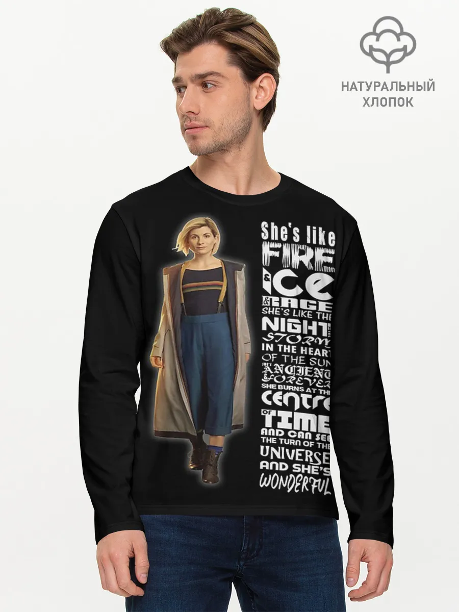 Мужской лонгслив базовый / Доктор Кто