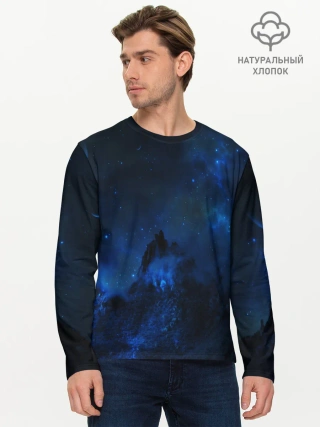 Мужской лонгслив базовый / Космос