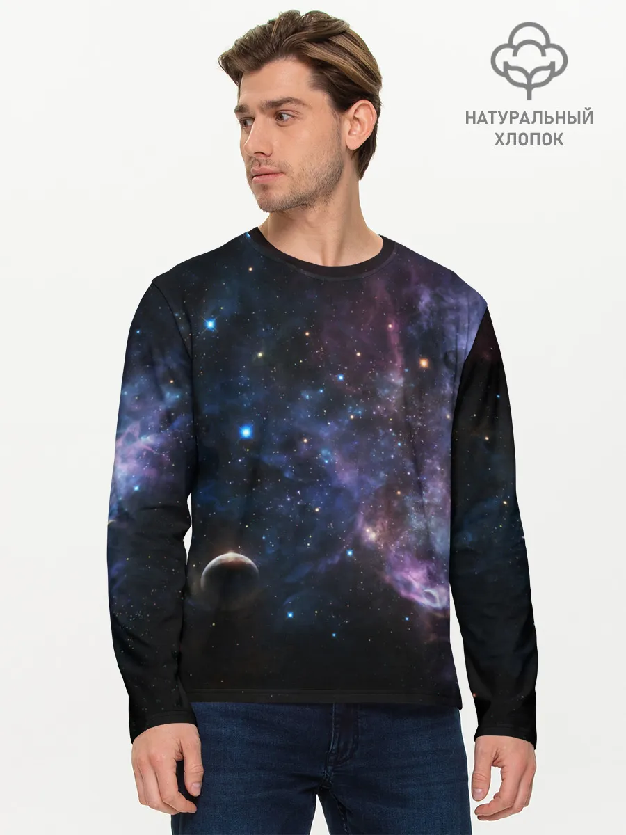 Мужской лонгслив базовый / Звезды