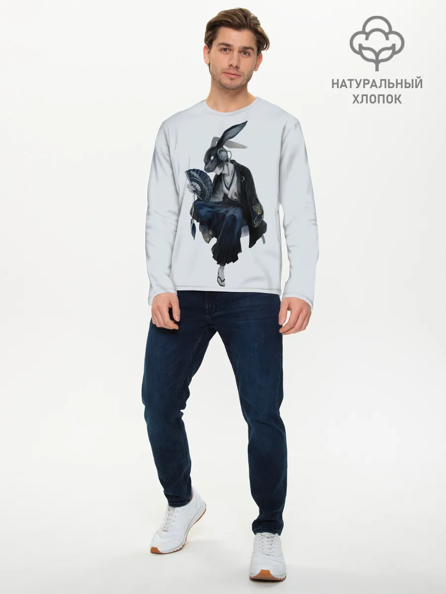 Мужской лонгслив базовый / ушки