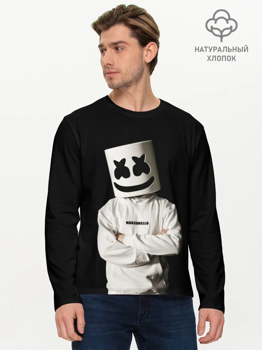 Мужской лонгслив базовый / Marshmello