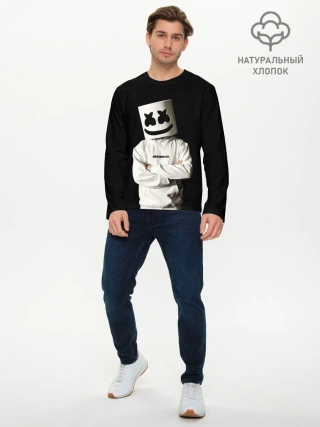 Мужской лонгслив базовый / Marshmello