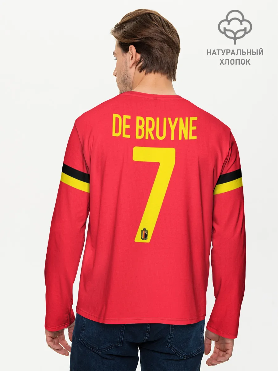 Мужской лонгслив базовый / De Bruyne home EURO 2020