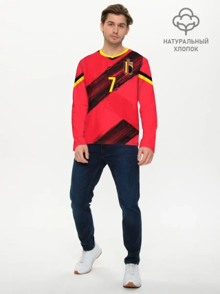 Мужской лонгслив базовый / De Bruyne home EURO 2020