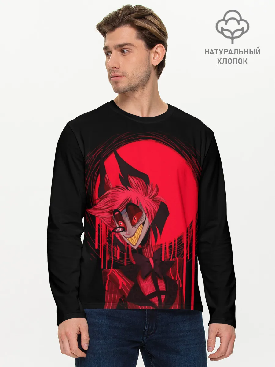 Мужской лонгслив базовый / Hazbin Hotel