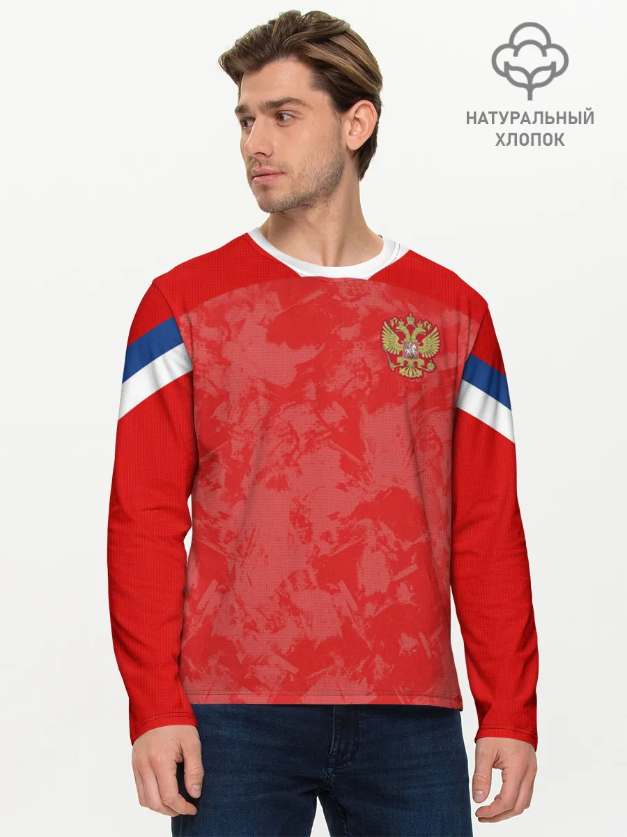 Мужской лонгслив базовый / Russia home EURO 2020
