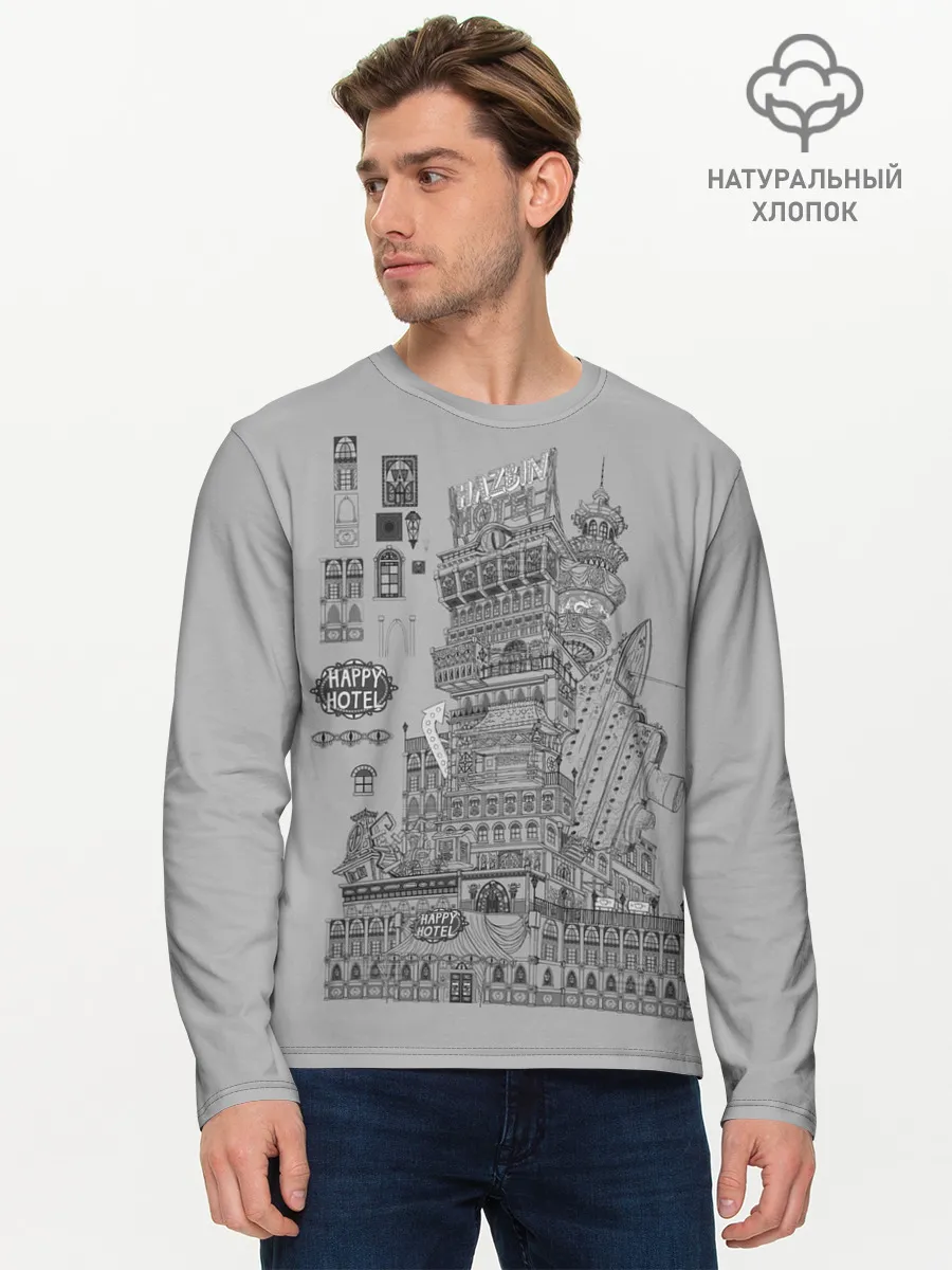 Мужской лонгслив базовый / Hazbin Hotel