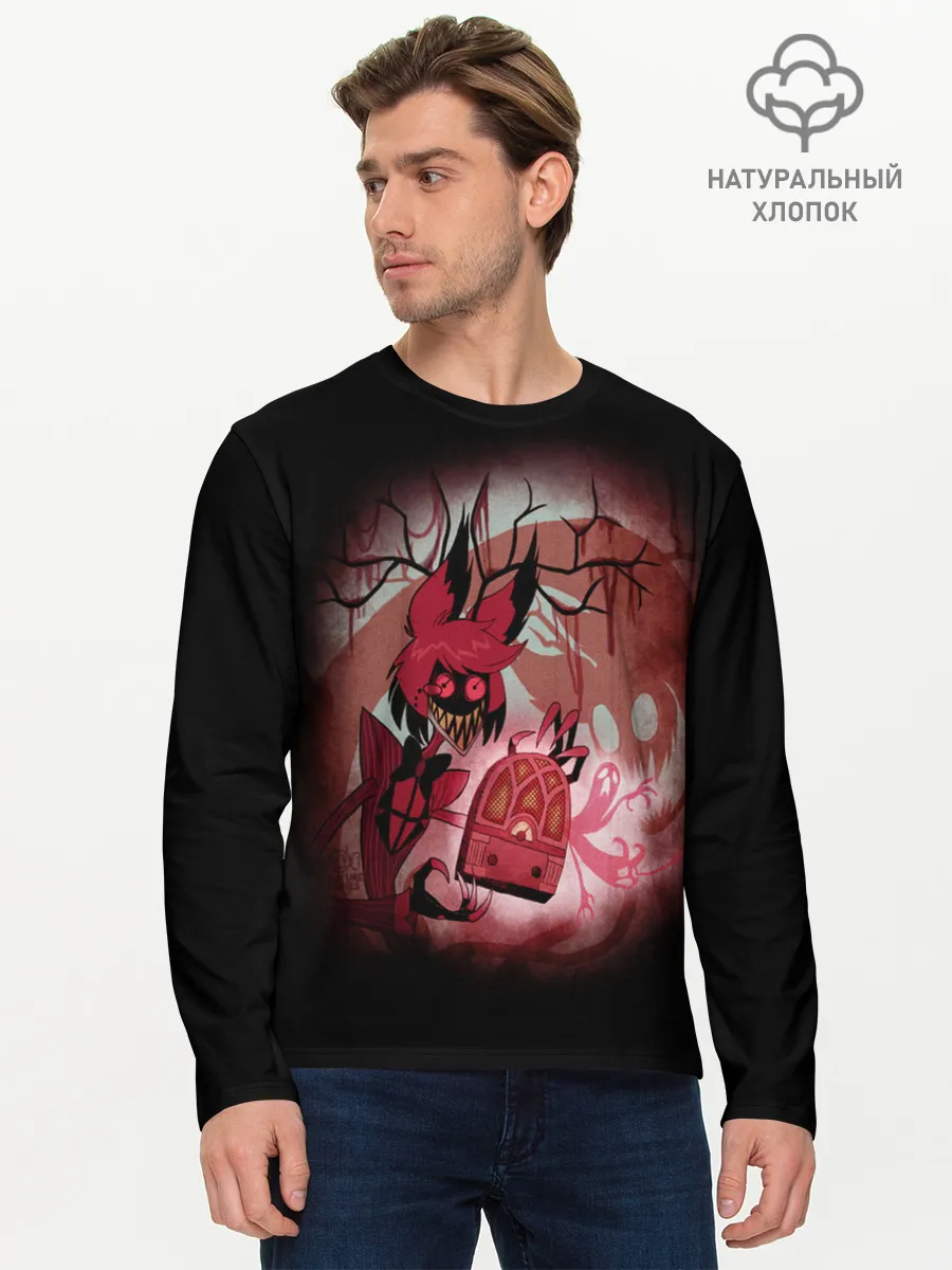Мужской лонгслив базовый / Hazbin Hotel