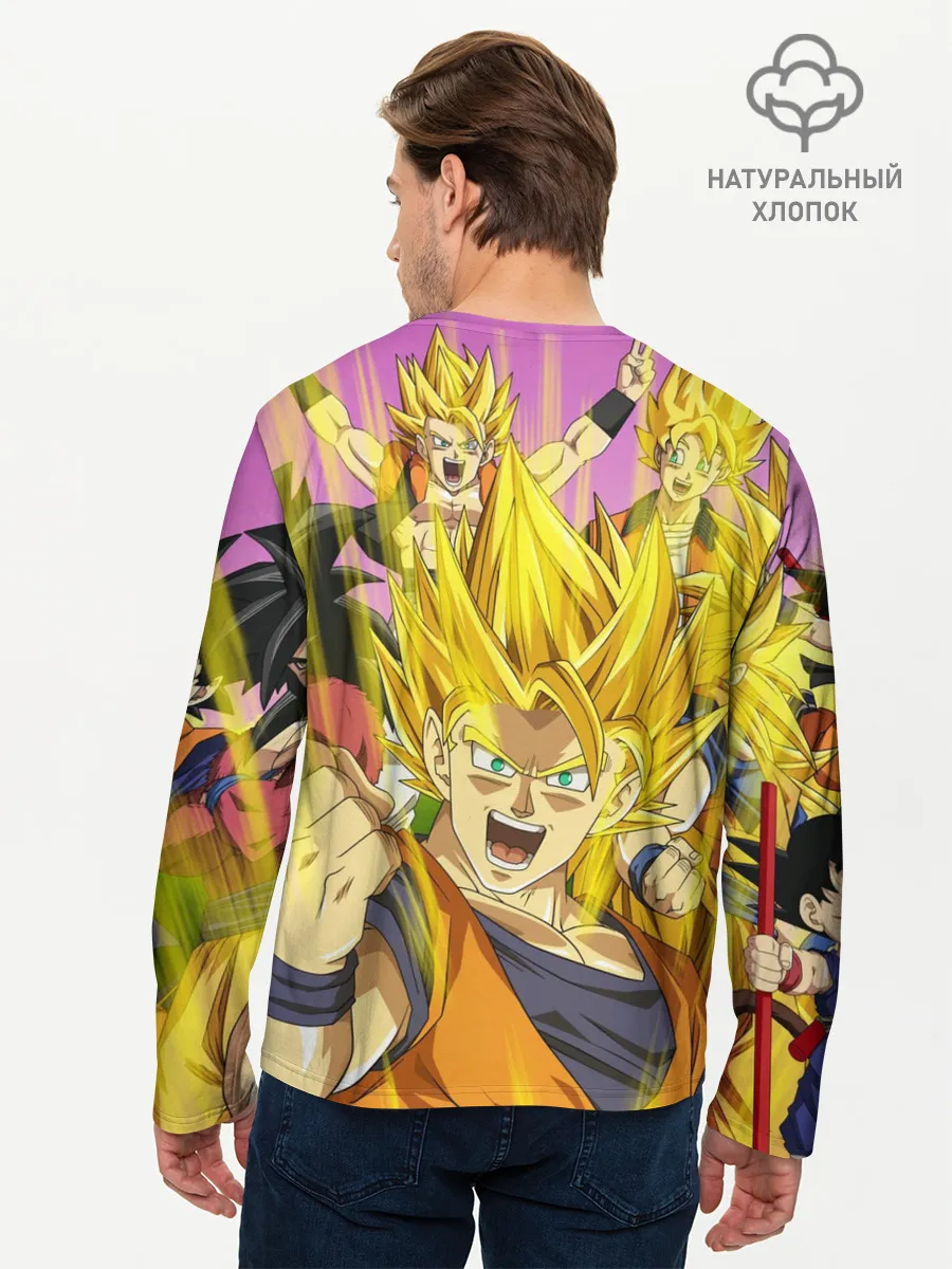 Мужской лонгслив базовый / Все герои Драгонболл