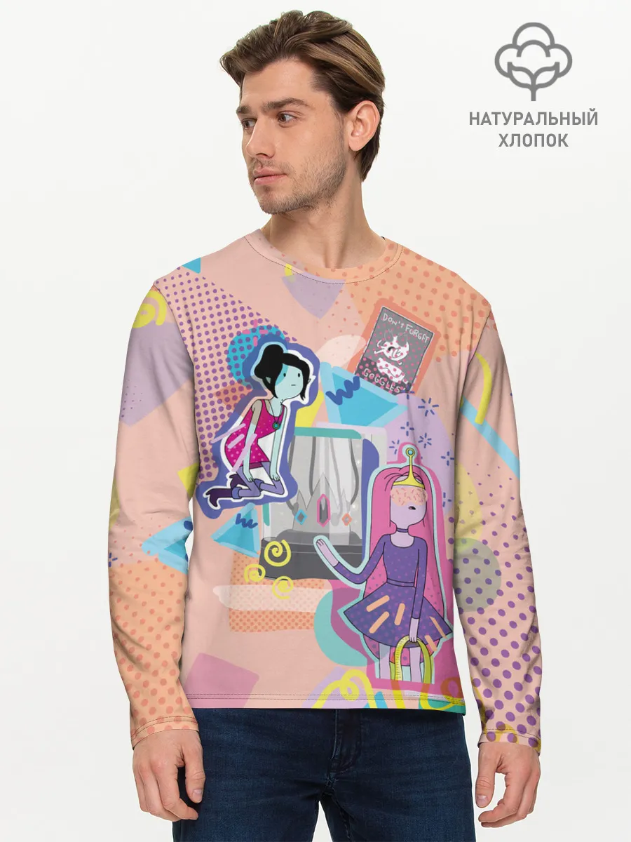 Мужской лонгслив базовый / Принцесса Бубльгум и Марселин