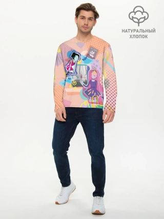 Мужской лонгслив базовый / Принцесса Бубльгум и Марселин