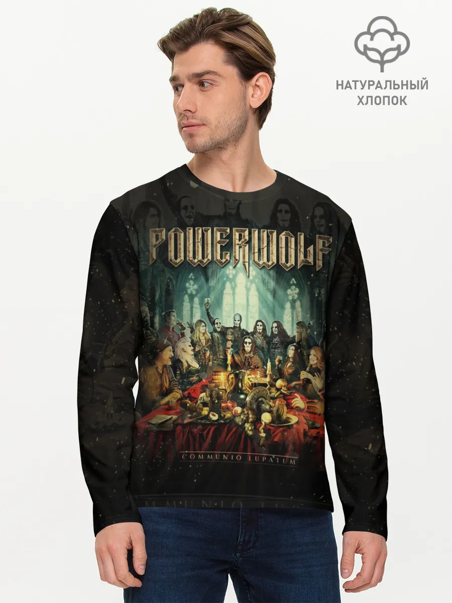 Мужской лонгслив базовый / Powerwolf