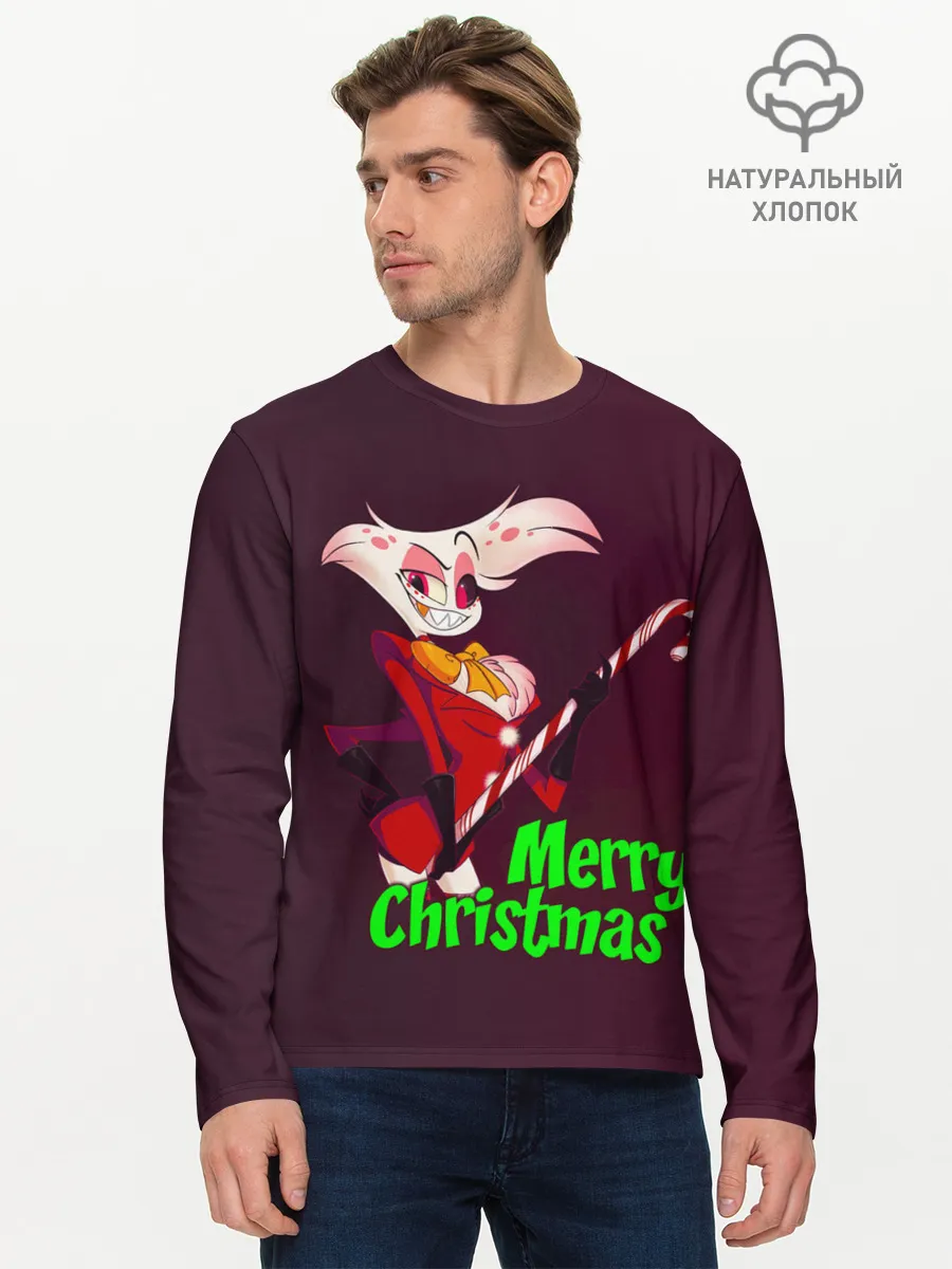 Мужской лонгслив базовый / Merry Christmas