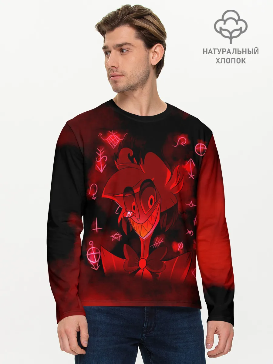 Мужской лонгслив базовый / Hazbin Hotel