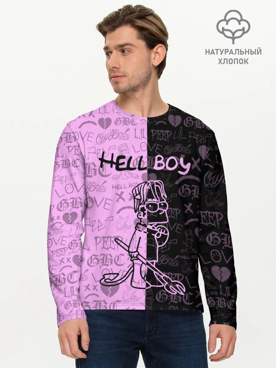 Мужской лонгслив базовый / LIL PEEP HELL BOY
