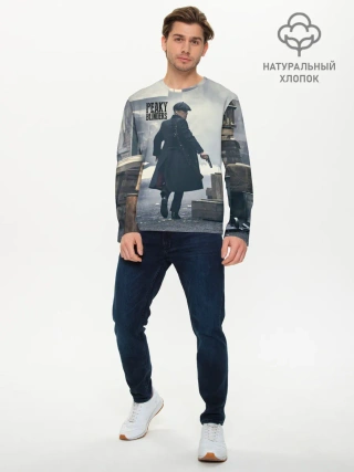 Мужской лонгслив базовый / Острые козырьки