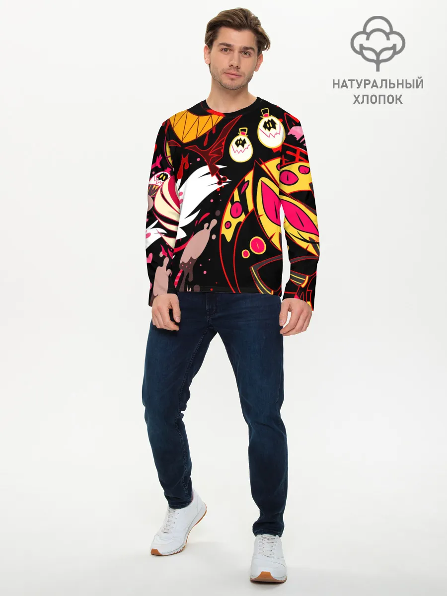 Мужской лонгслив базовый / Hazbin Hotel