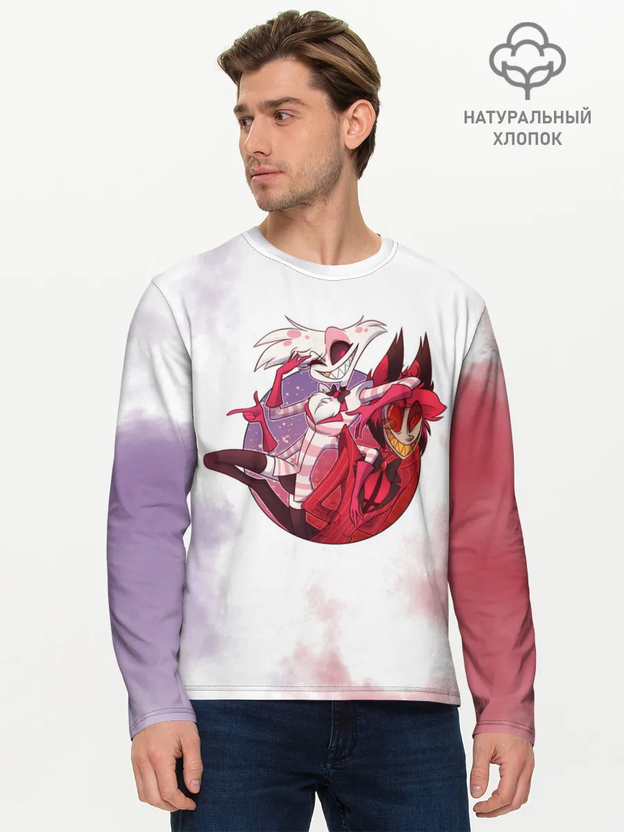 Мужской лонгслив базовый / Hazbin Hotel