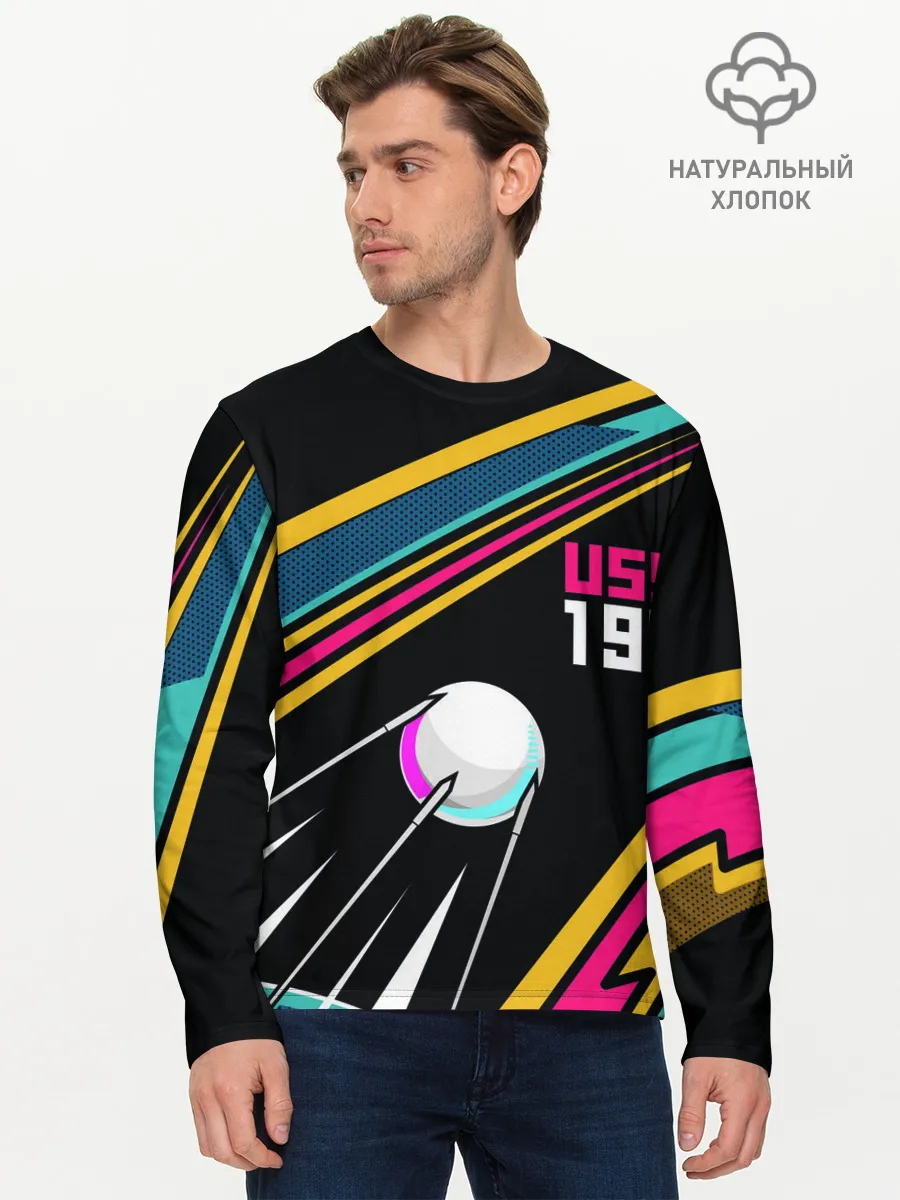 Мужской лонгслив базовый / спутник СССР 1957