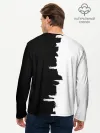 Мужской лонгслив базовый / Черным по белому