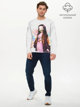 Мужской лонгслив базовый / Nezuko Kamado
