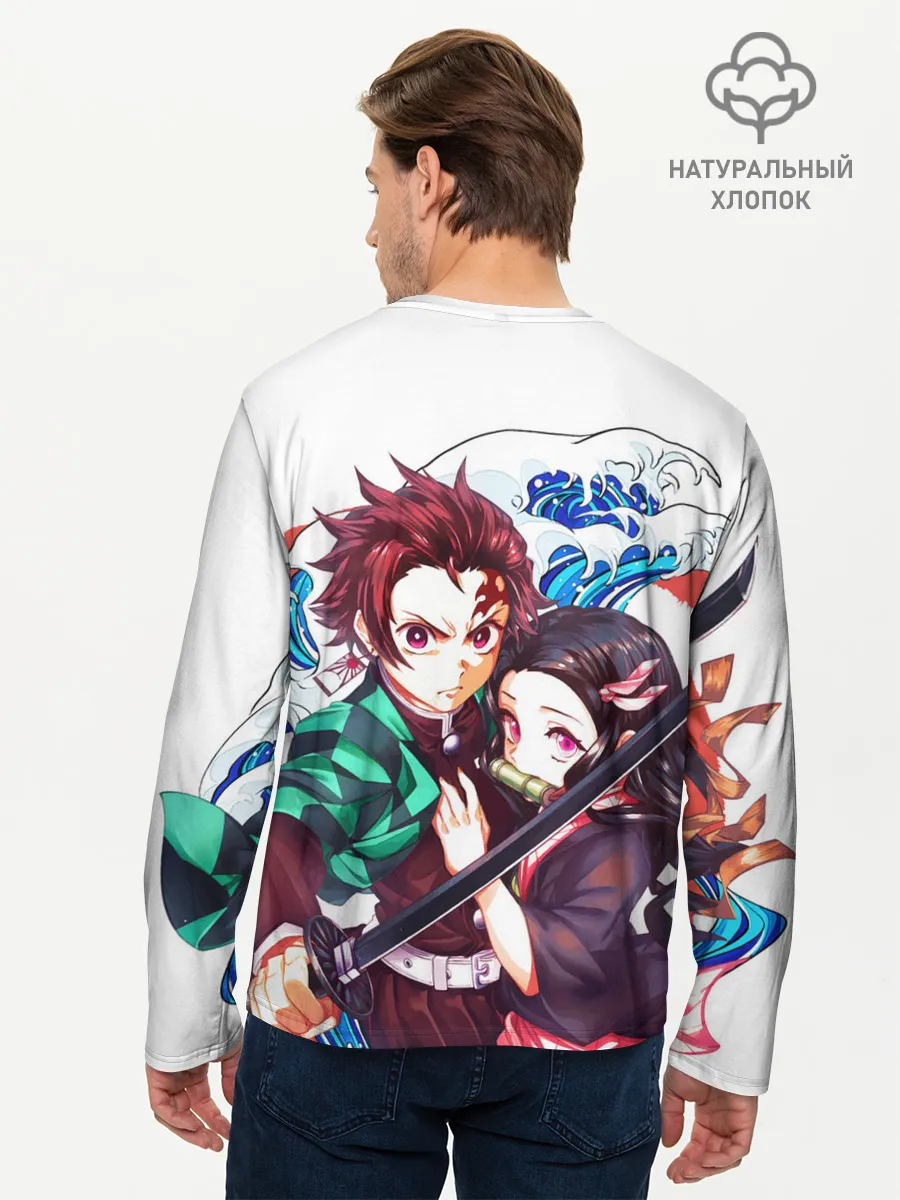 Мужской лонгслив базовый / Клинок рассекающий демонов