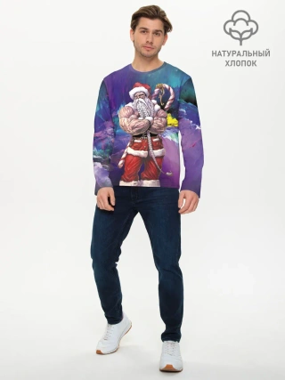 Мужской лонгслив базовый / Крутой дед