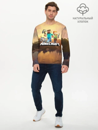 Мужской лонгслив базовый / Minecraft / Майнкрафт