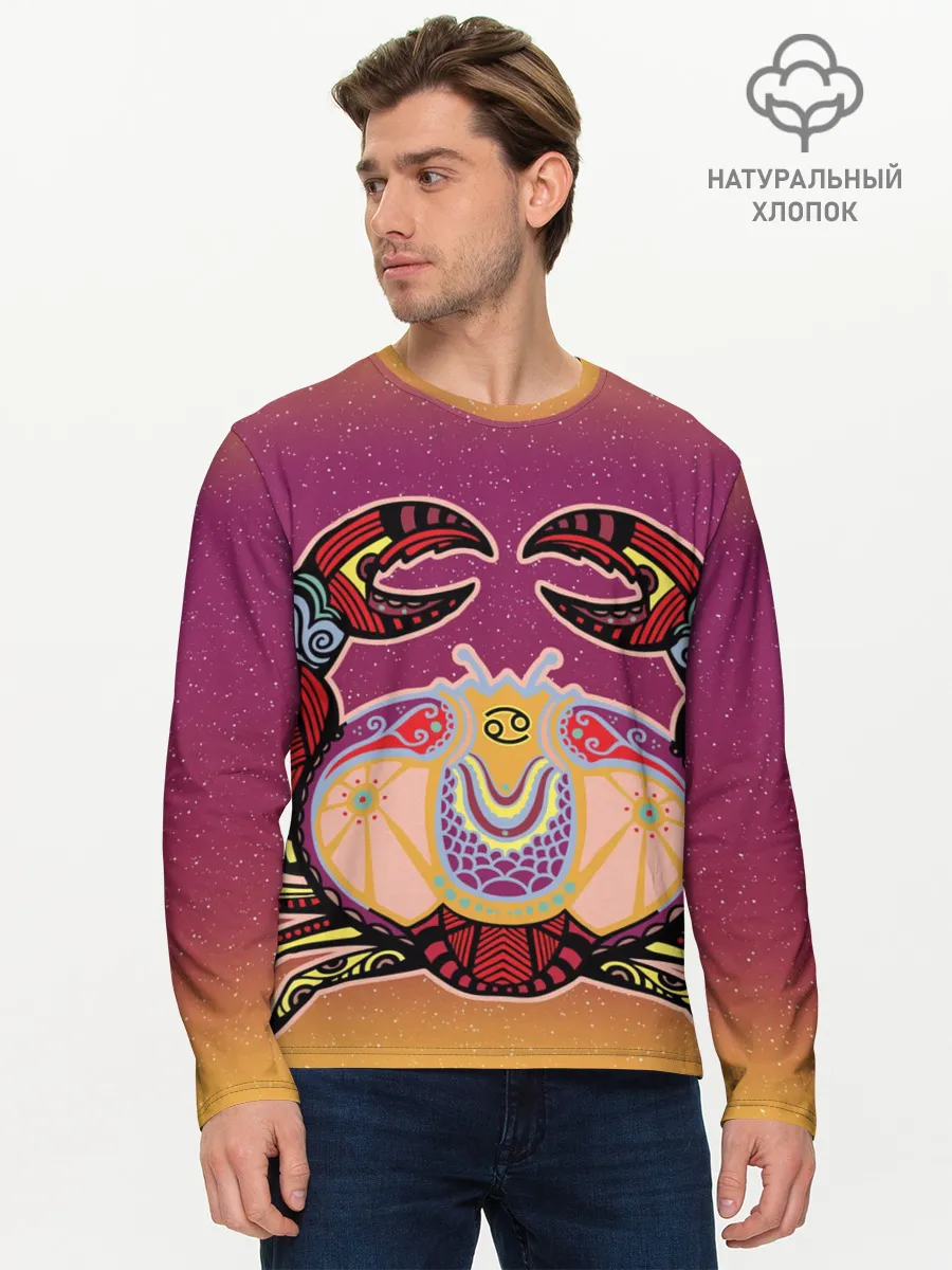 Мужской лонгслив базовый / Рак