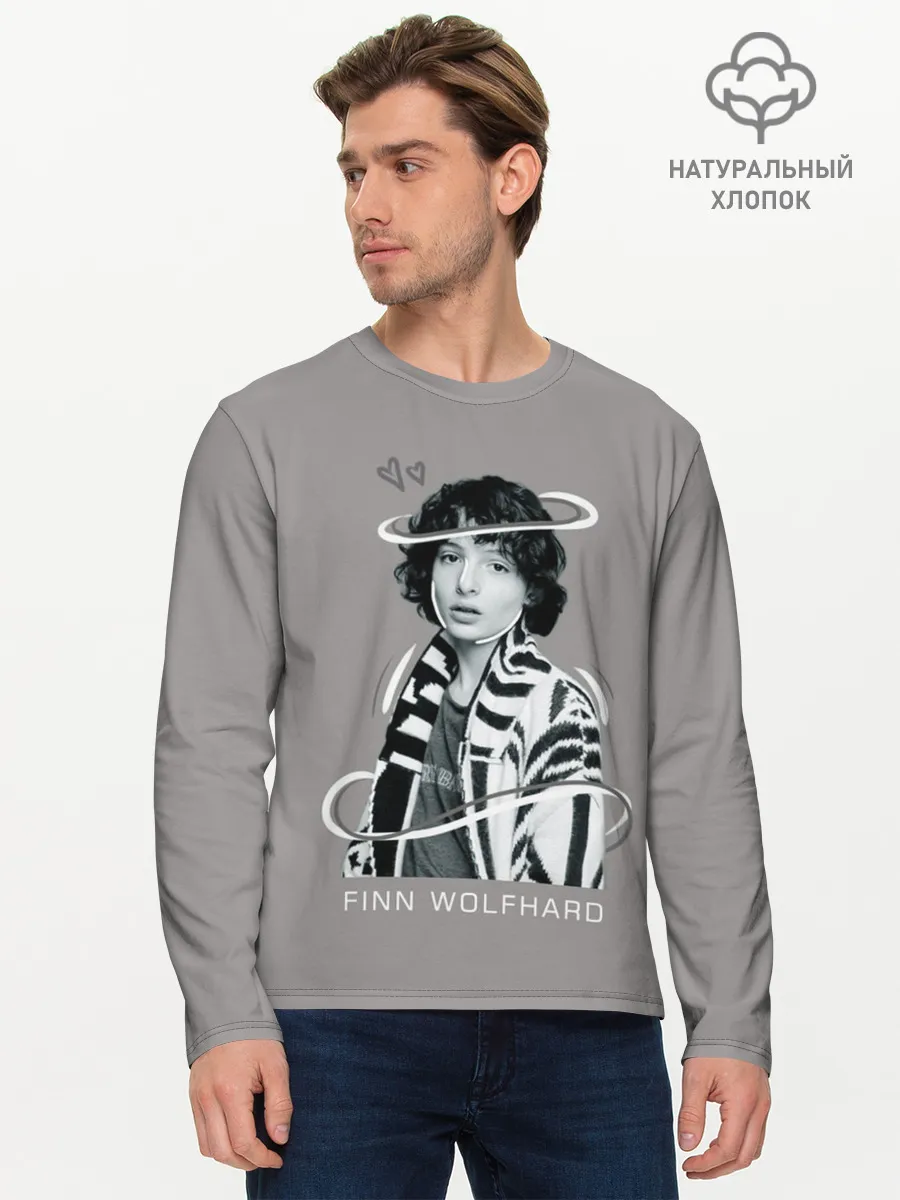 Мужской лонгслив базовый / finn wolfhard